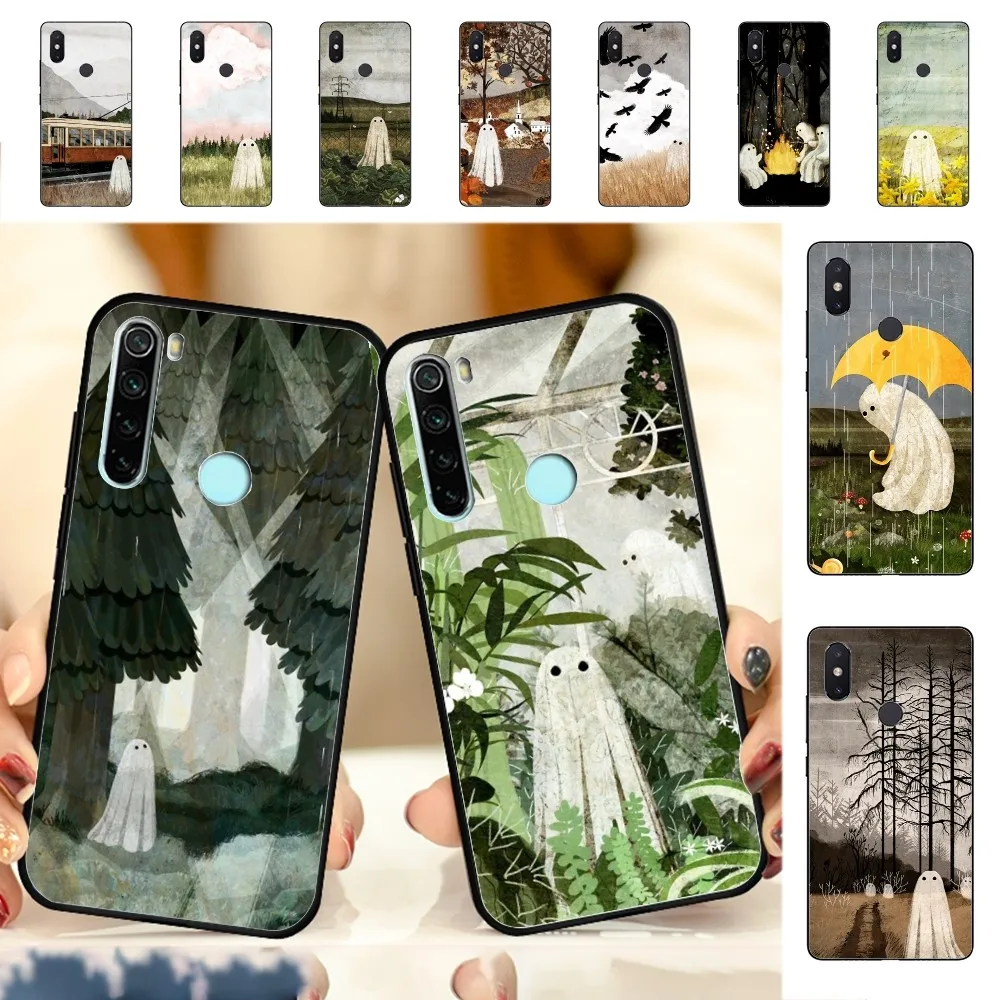 Cute Ghost Phone случай для Redmi Примечание 4X5 A 6 7 8 Pro T 9 9S 10 11 11S 11Epro PocoM3pro