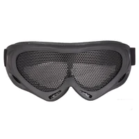 tactical metal wire goggle%c2%a0helmet safety mesh eye protective gear guard shooting airsoft hiking hunting