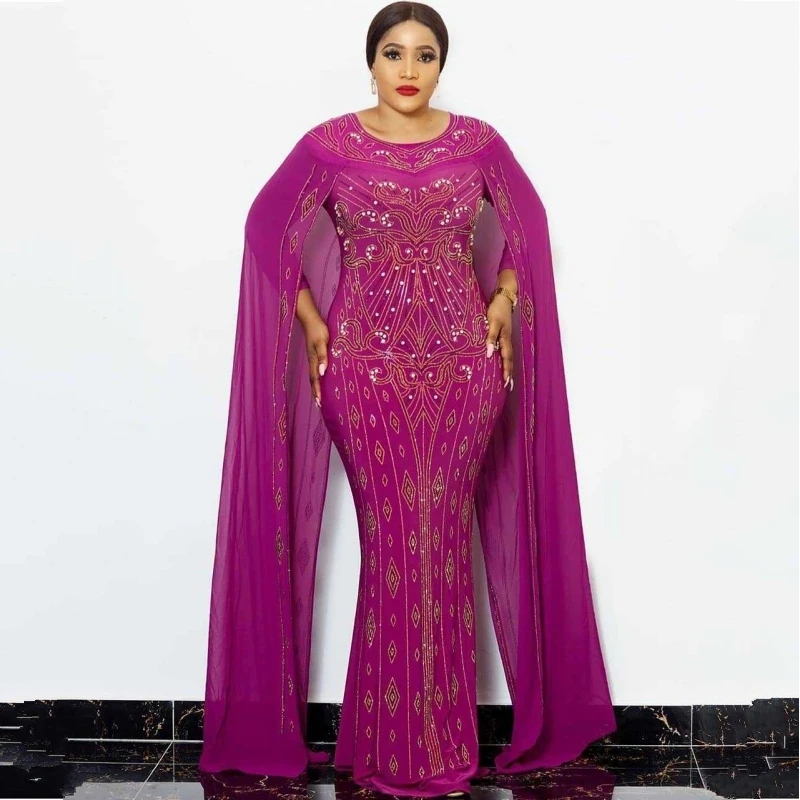 

Muslim Pakistani Long Sleeve Maxi Dress Elegant Shalwar Kameez Sequin Dresses 2023 Diamond Women Chiffon Robe Abaya Dubai Hijab