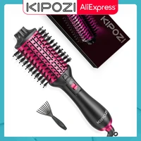 kipozi hair dryer brush negative ion 3 in 1 hot air dryer styler and volumizer pro hair straightener curler blow dryer brush