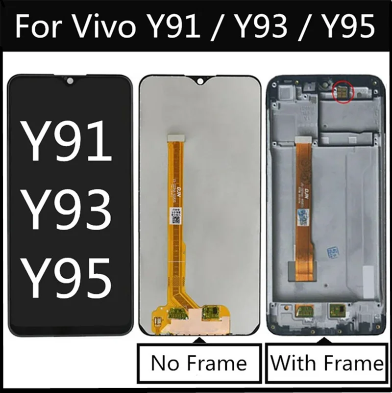 ЖК-дисплей для VIVO Y93 Y93A, ЖК-дисплей, сенсорный экран с рамкой в сборе, запасные части для VIVO Y91 Y95 LCD