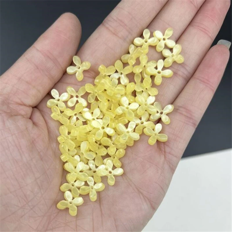 New Creative Acrylic Flower Beads Spacer 10MM Resin Acetic Acid Torus Connectors Diy Hair Jewelry Making Acessories Material