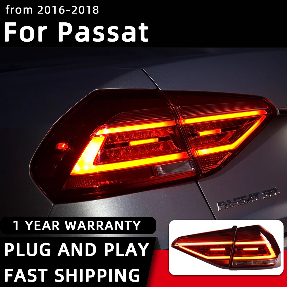 

Taillight For VW Passat LED Taillights 2016-2018 Tail Lamp Car Styling DRL Signal Projector Lens Auto Accessorie