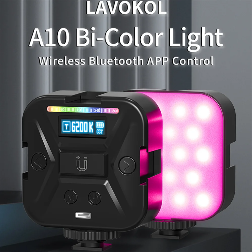 

Dimmable RGB Fill Light LED Video Light Lamp Multicolor For Phone DLSR Camera LED Lamp Photography Lighting Studio Vlog