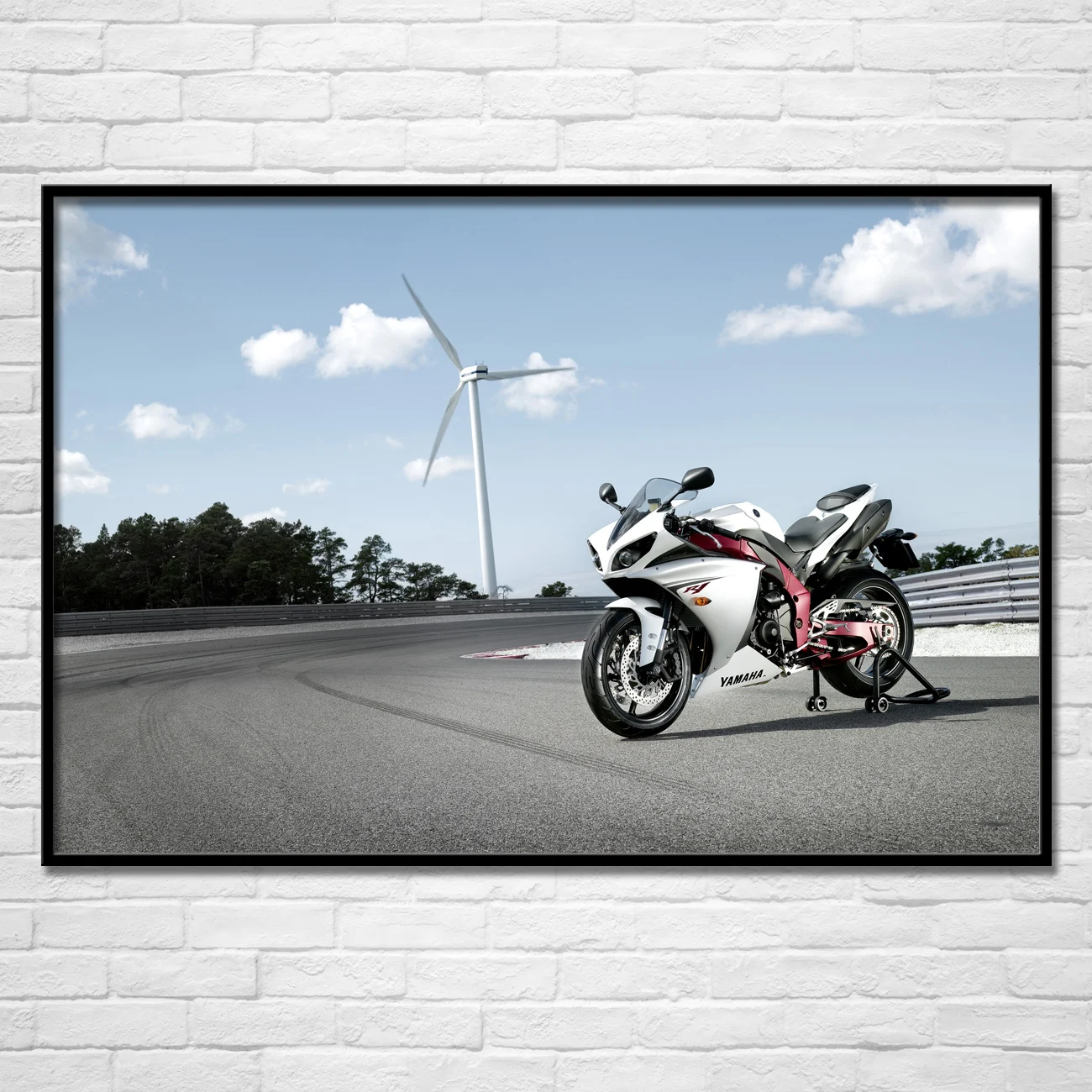 Постеры Superbike Yamaha YZF-R1 Race Sport мотоциклетная картина тканевая печать настенная