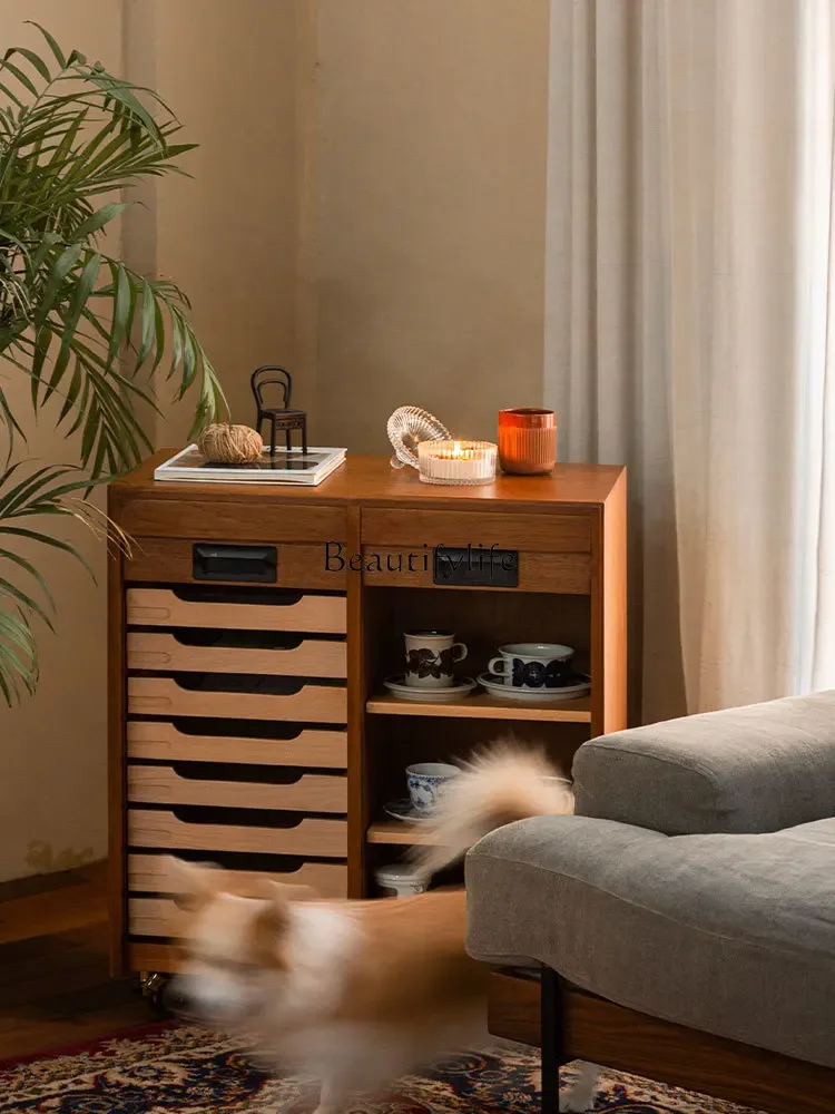 Стол из массива дерева средневековый шкаф для хранения съемный ящик тика ретро