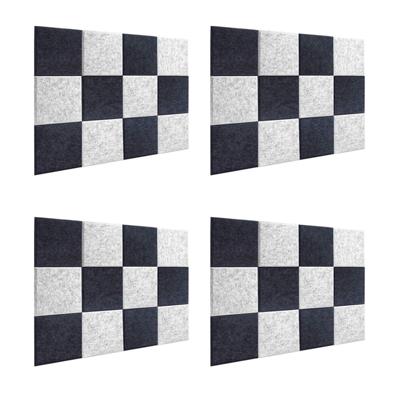 

48 Pcs Acoustic Foam Panels,Soundproofing Panel Beveled Edge Sound Panels, Acoustic Treatment Used In Home&Offices Wall