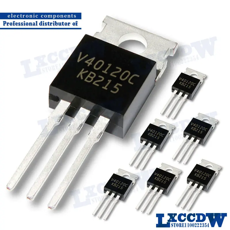5 шт. диод Schottky V40120C TO-220 V40100C V40150C V30100C V30120C V30150C V20100C V20120C V20150C V60100C V60120C