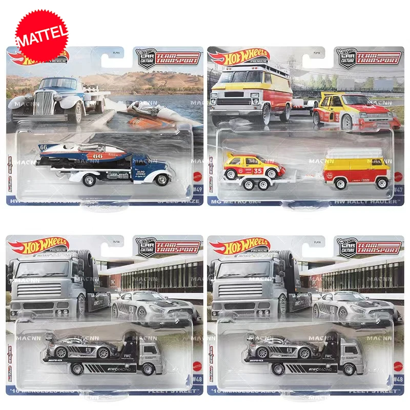 

Original Hot Wheels Premium Car Culture Team Transport Diecast 1:64 Voiture MG METRO 6R4 HW RALLY HAULER Boys Toys for Children