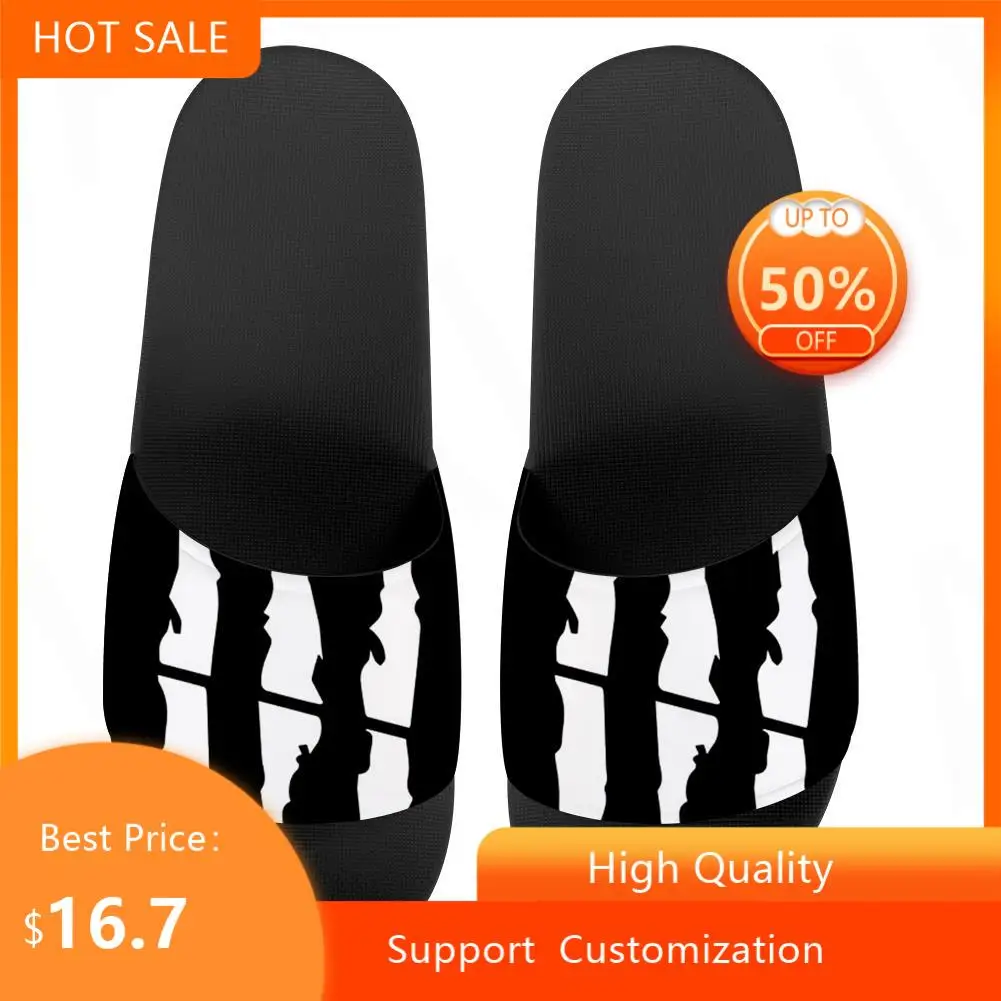 

Шлепанцы для мужчин и женщин, сланцы для дома и пляжа, Нескользящие, простая летняя обувь для пар, сланцы, цвет черный/белый