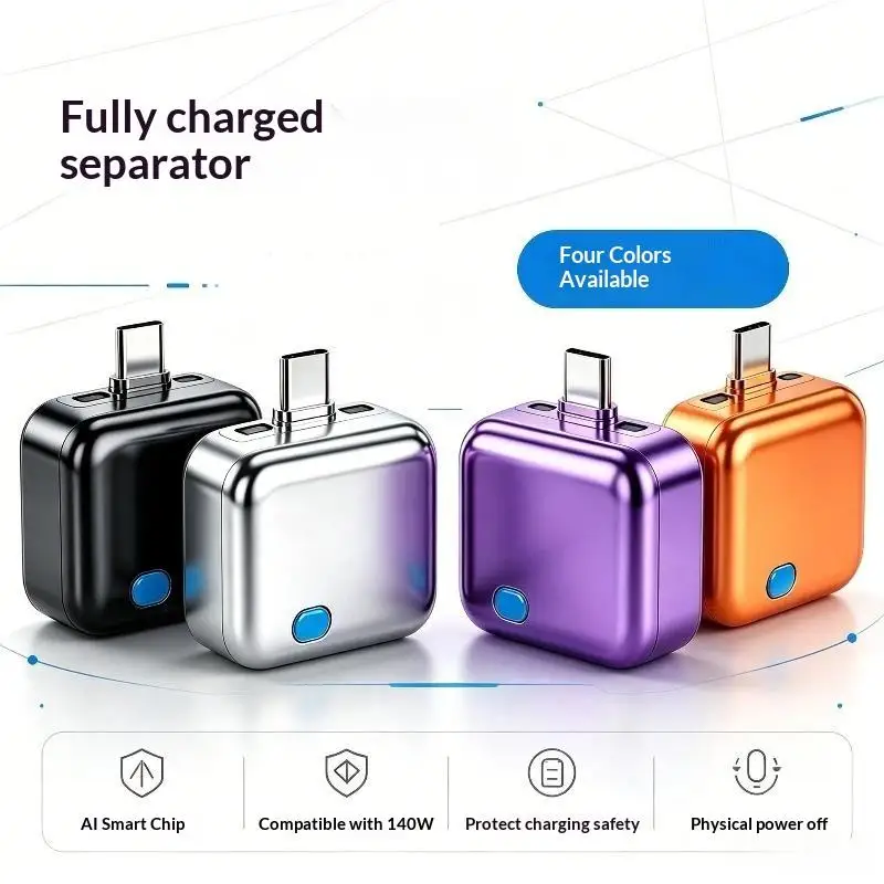Фото Зарядное устройство Smart Power Charger 140 Вт с автоматическим отключением при полной зарядке и защитой от перезаряда для нескольких устройств, для путешествий и офисного использования №2