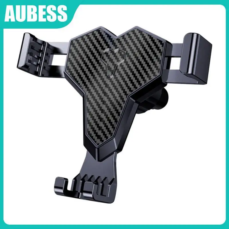 

Black Mobile Phone Holder Practical Carbon Fiber Bracket Universal Durable Car Mobile Phone Rack Car Supplies Carbon Fiber