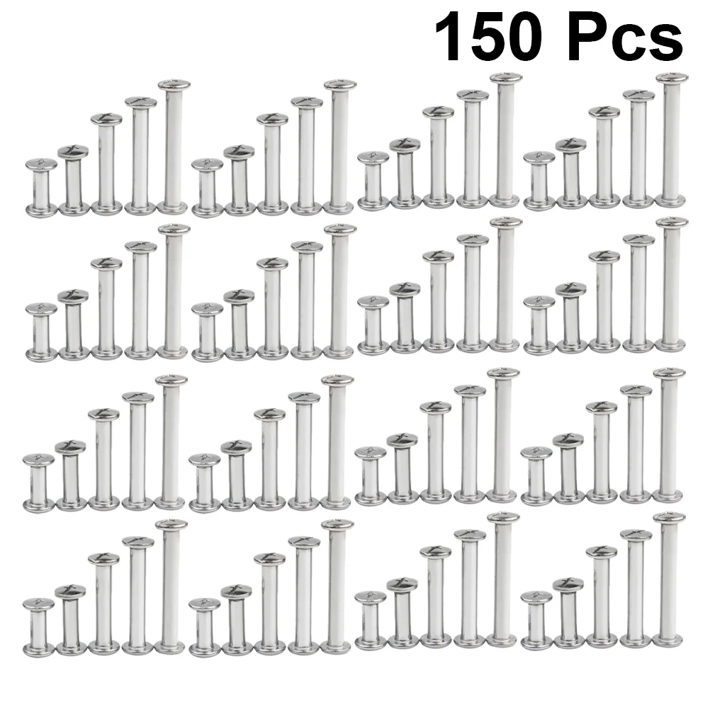 

120pcs Menu Simple Durable Metal Desk Calendar Screw Rivets Screw Photo Album Screw