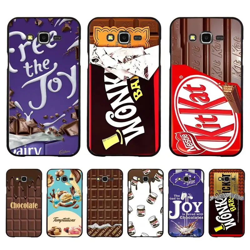 

RuiCaiCa Cute Chocolate Food Phone Case For Samsung Galaxy J 4plus J6 J5 J72016 J7prime cover for J7Core J6plus Back Coque
