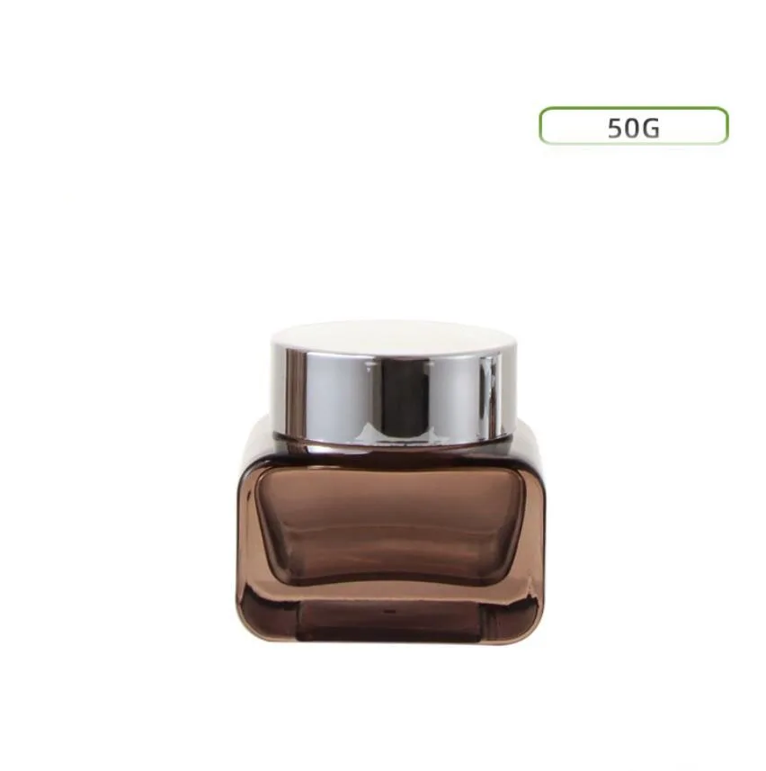 Банка из коричневого стекла объемом 50 г Оловянная фотолампа увлажняющая маска