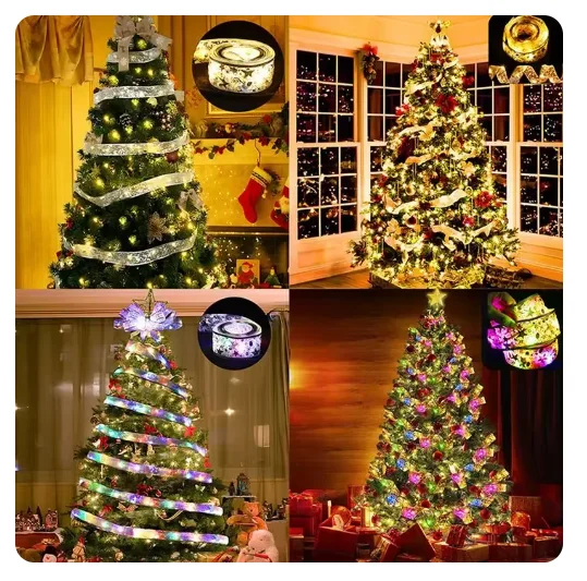 Рождественская лента 1-10 м 2024 сказочная световая гирлянда веселые рождественские