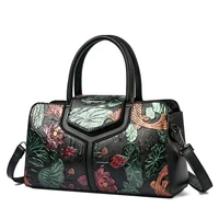 new high quality flowers pattern leisure handbag women bag luxury designer brand capacity shoulder crossbody bags a009