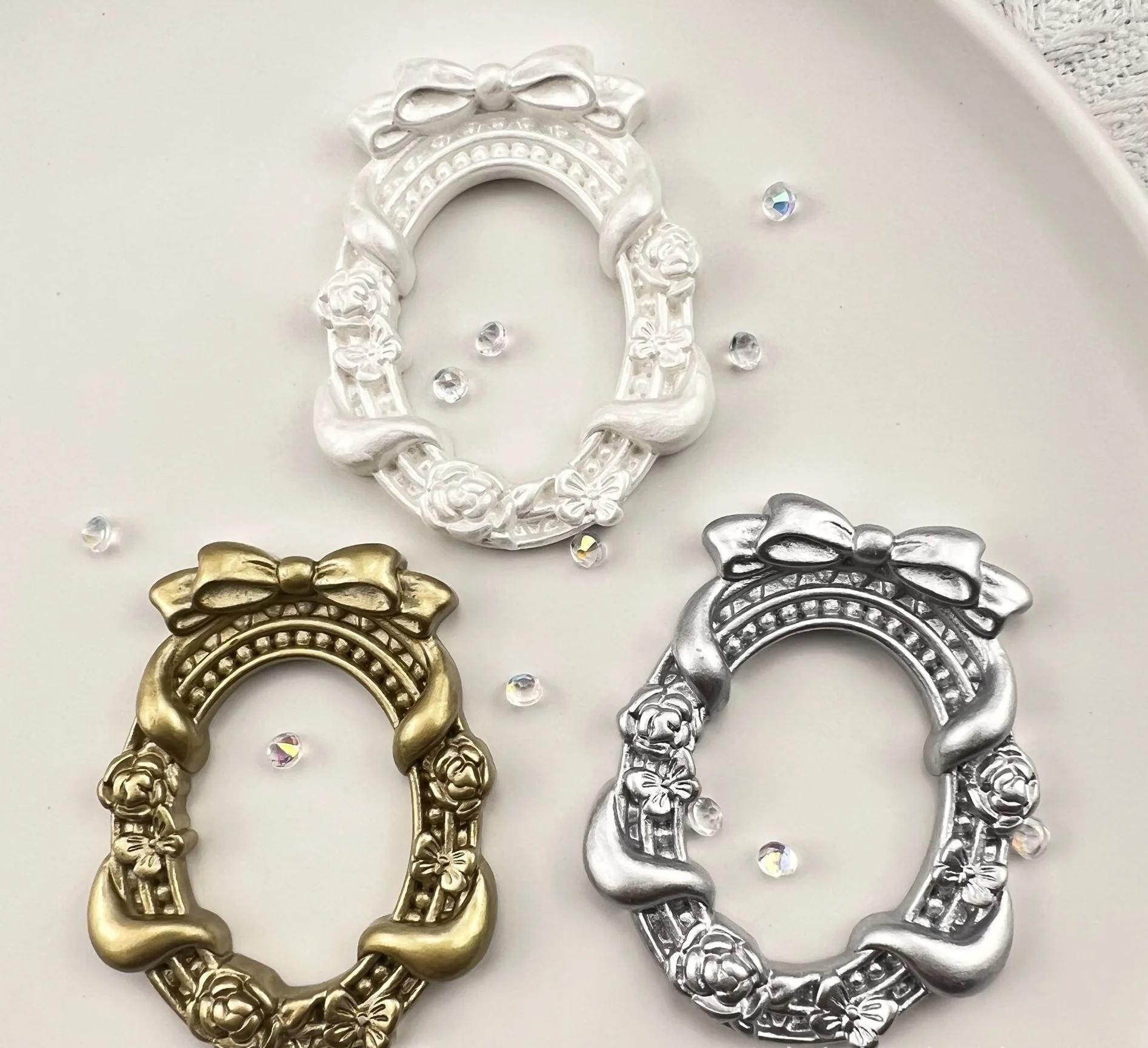 10 шт. новая овальная ретро фоторамка в стиле барокко аксессуары из смолы сделай