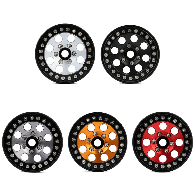 FBIL-4PCS Металлический обод колеса Beadlock 1 9 Ступица для 1/10 RC гусеничного автомобиля