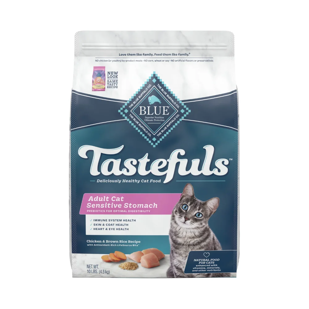 

OIMG Tastefuls Sensitive Stomach Natural Adult Dry Cat Food, Chicken 10lb Bag