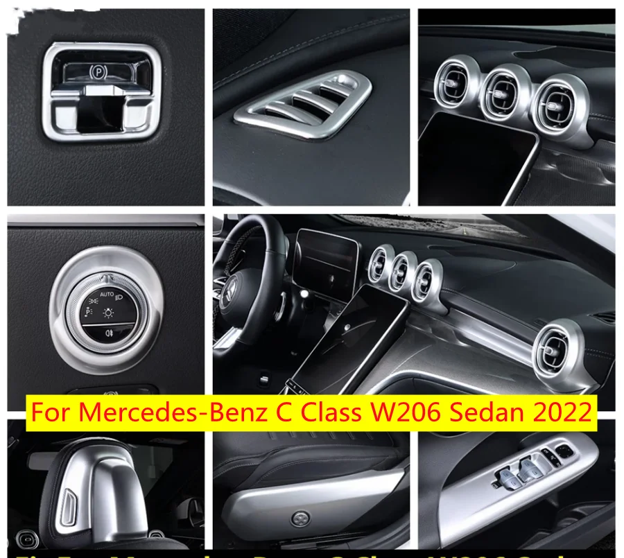 

Аксессуары для Mercedes-Benz C Class W206 Sedan 2022, налобный фонарь, кнопка стеклоподъемника, перчаточный ящик, Крышка вентиляционного отверстия переменн...