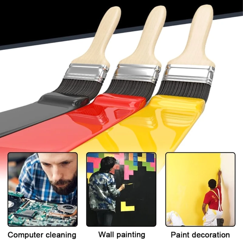 

2Pcs Paint Brush Deck Brush for Applying Stain Paint Brush Quick Decking Fence