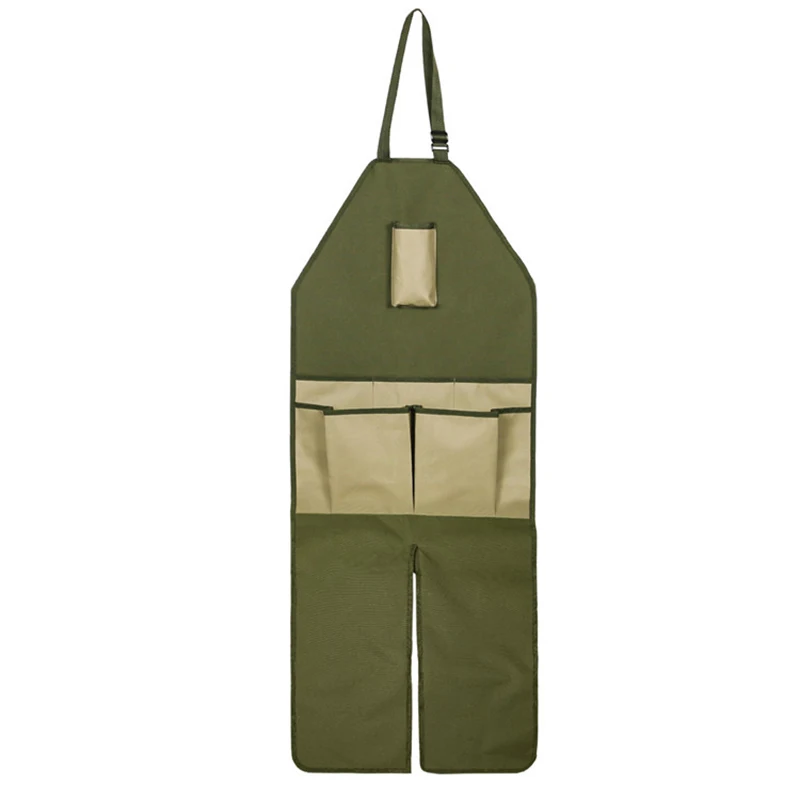 

Gardening Apron with Pockets Leggings Apron Leg Protection Oxford Color Block Gardening Apron XHC88