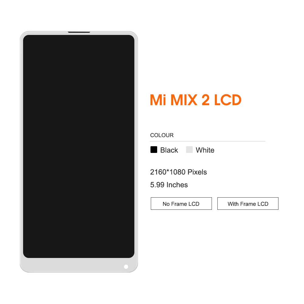 Оригинальный дисплей 5 99 ''для Xiaomi Mi Mix 2 ЖК-дисплей с сенсорным экраном и