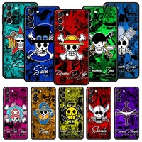 one piece anime logo phone case for samsung galaxy s22 s20 fe s10 plus s21 ultra 5g s10e s9 s8 note 10 lite 20 soft high cover