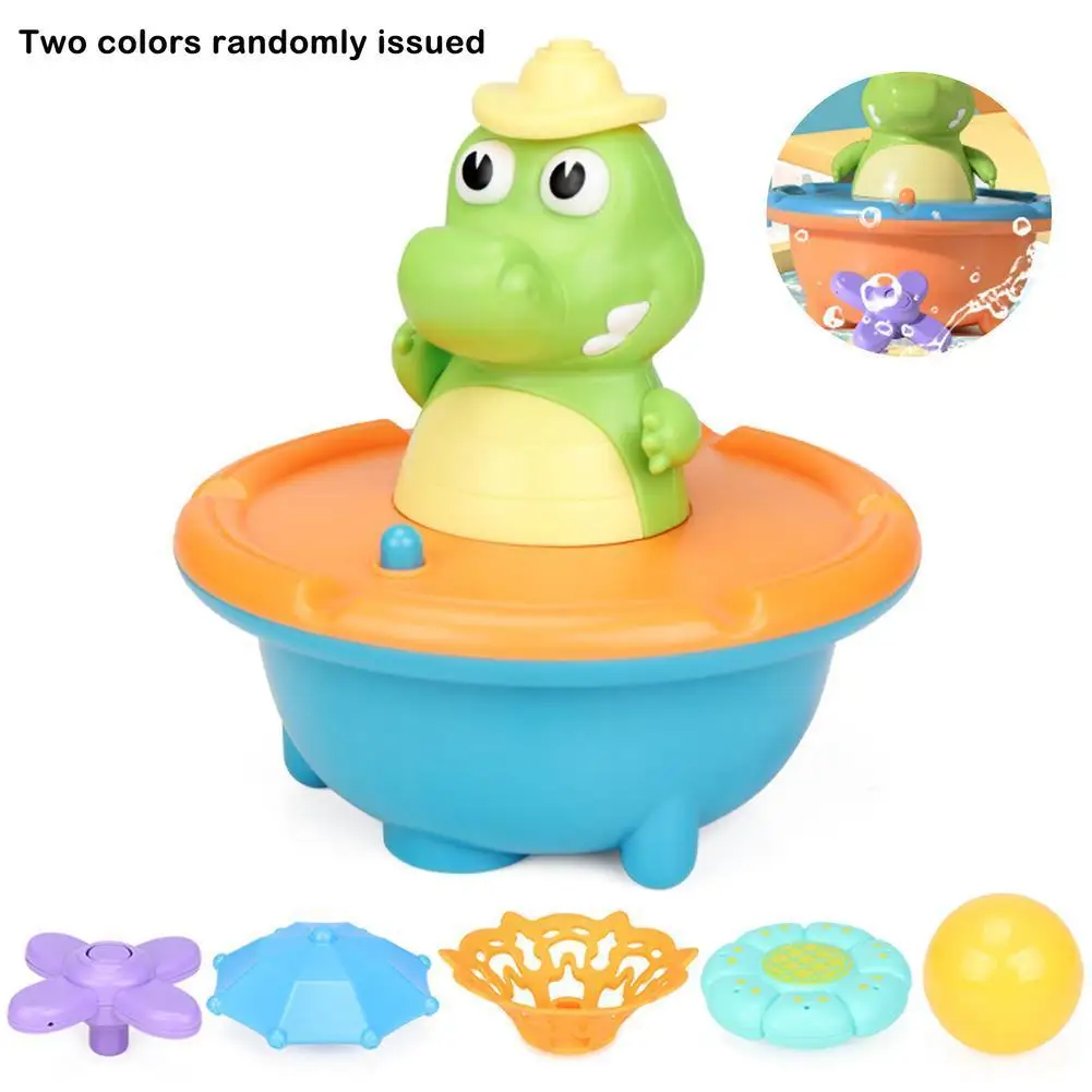 

Children's New Cute Fun Water Spray Crocodile with Light Music Rotating Indoor Bath Water Spray Toy Elephant Toy