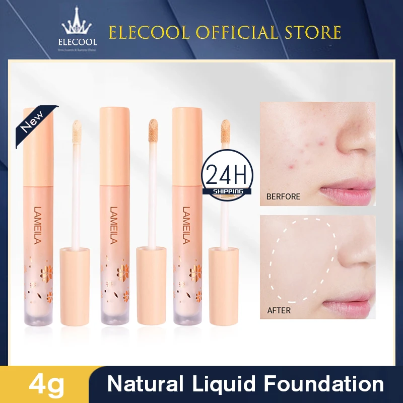

LAMEILA Concealer Liquid Foundation Cream for Face Refreshing Oil Control Invisible Pores Waterproof Make-up for Women Cosmetics
