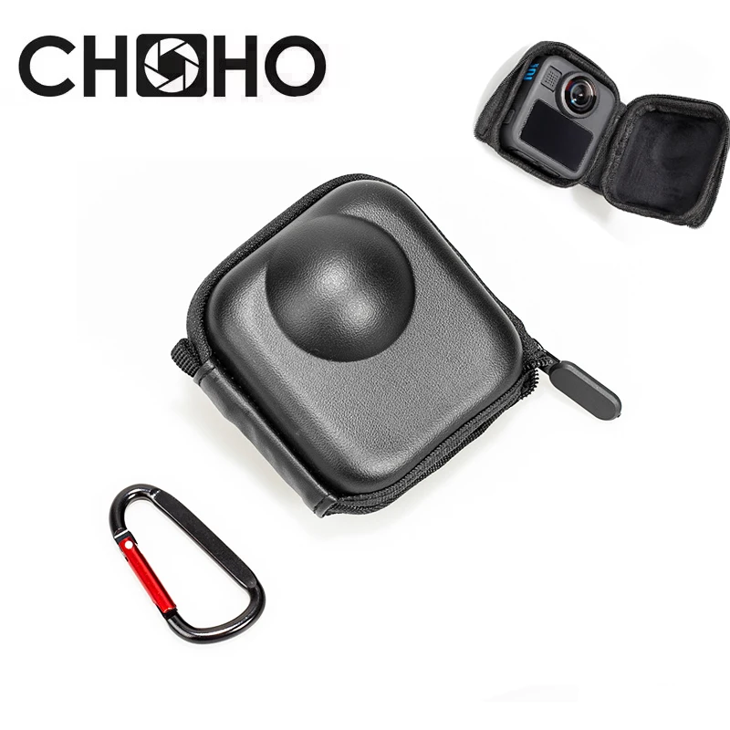 Фото Аксессуары для Gopro Max 2 Max2, защитный корпус, мини-сумка из искусственной кожи, портативная дорожная водонепроницаемая полумолния + замок №1