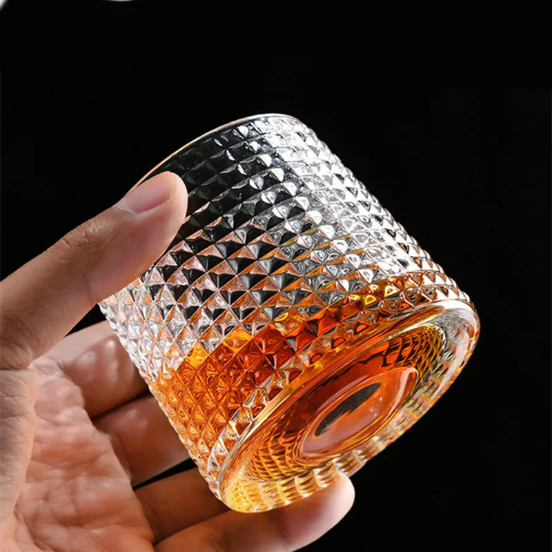 180 мл стакан для виски утолщенные бокалы вина вращающаяся чашка бара вечеринки