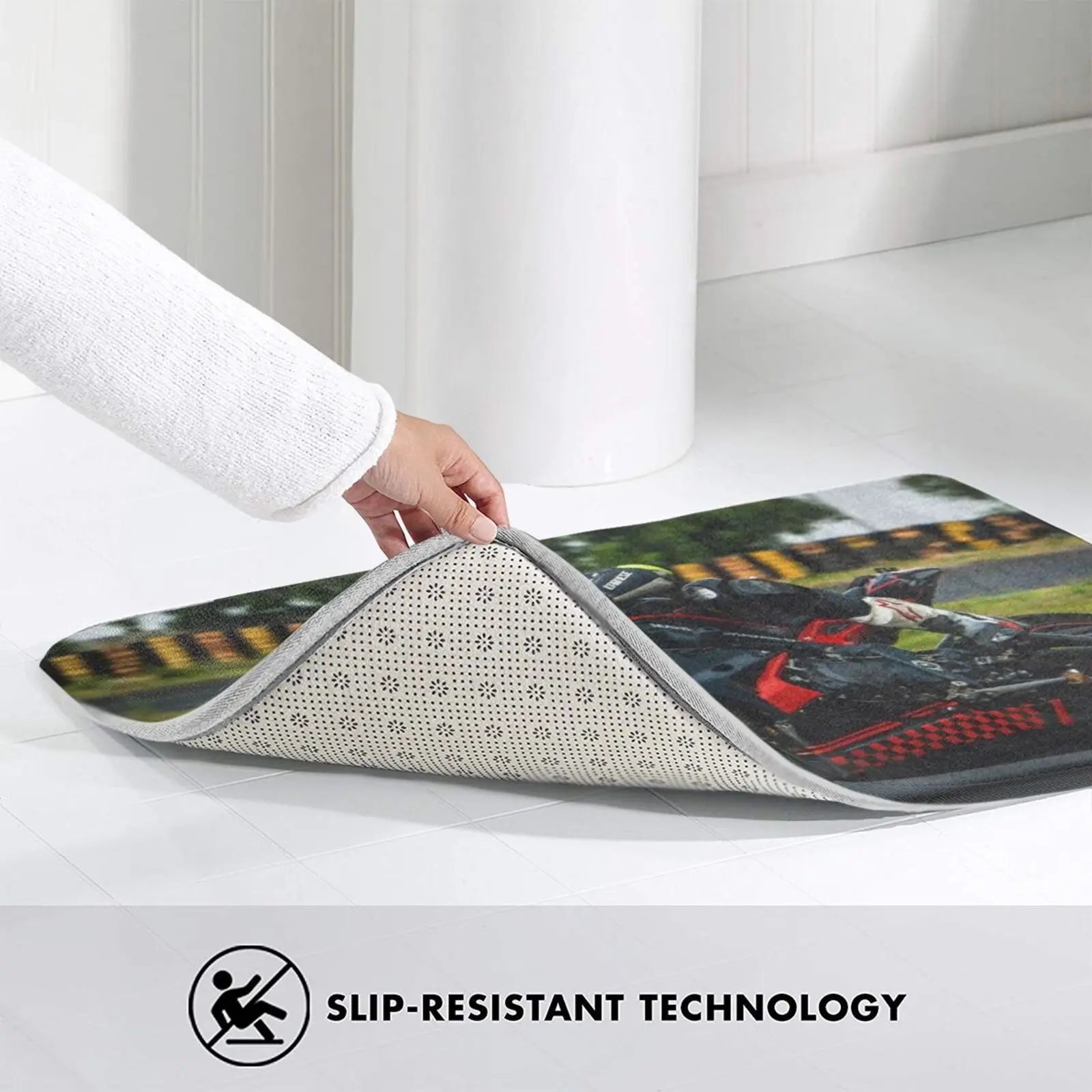 Black Grand Prix Motorcycle Mat Rug Non-Slip Water Absorb Door Carpet Sport Motorbike Racing Tall Price Helmet Biker Wheel |