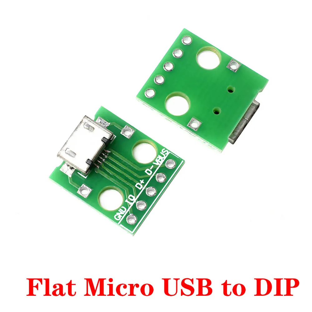 1 шт. Micro Mini USB Type-c A папа 2 0 3 мама разъем интерфейс DIP PCB преобразователь адаптер