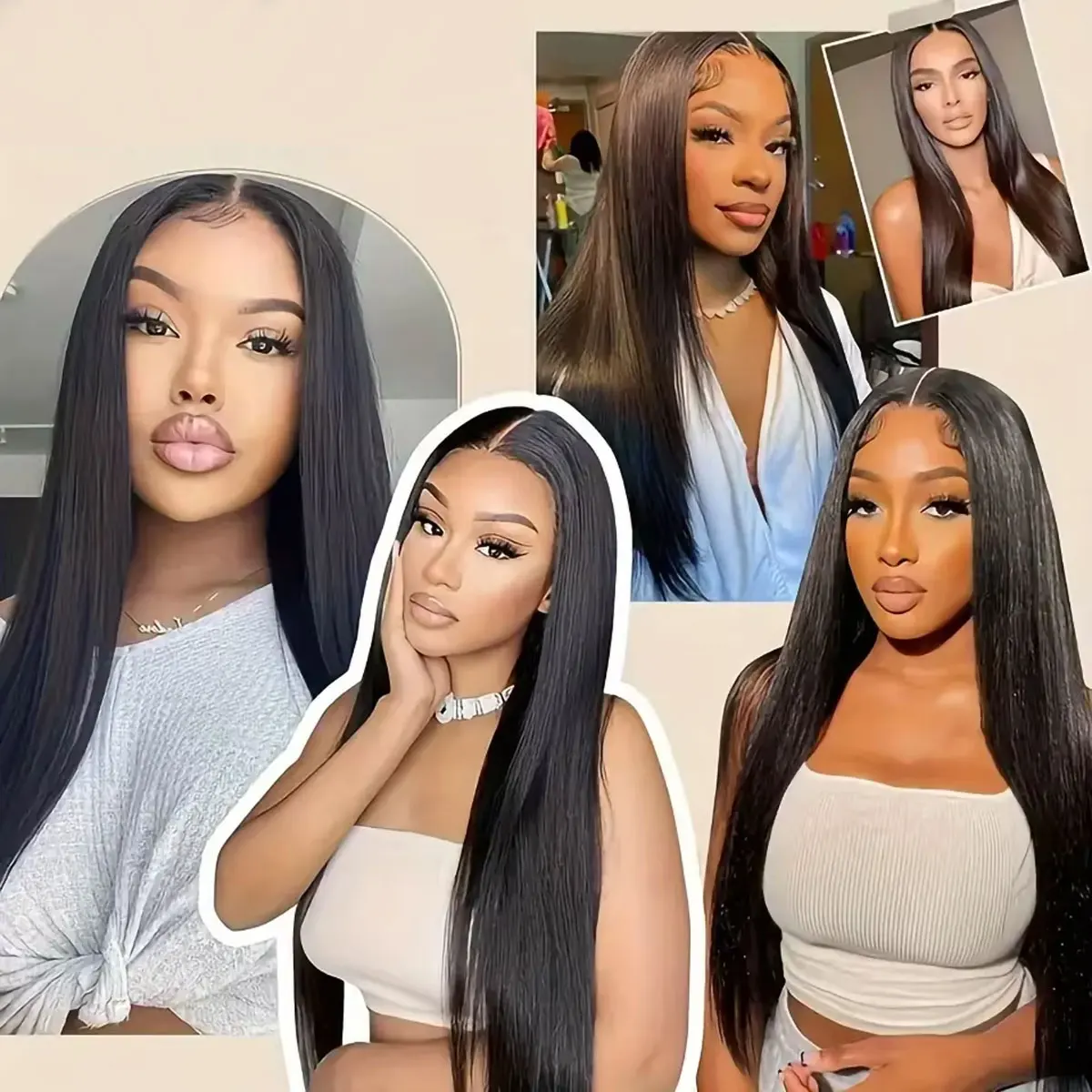 28-дюймовый Оранжевый Синтетический Кружевной Фронтальный Парик Длинный Прямой