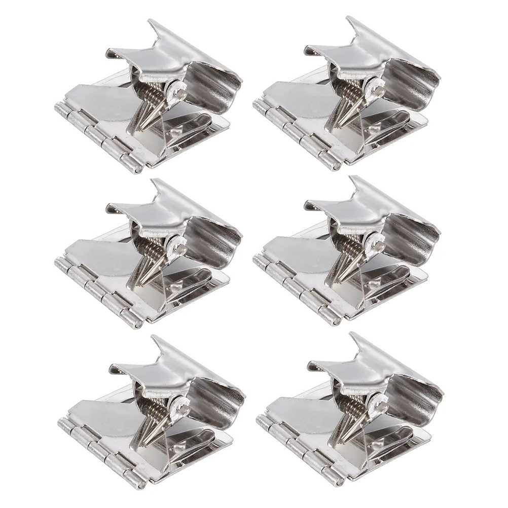 

6 Pcs Ad Folder Label Clip Price File Folder Labelss Promotional Clamps Electroplated Iron Holder Multi-functional