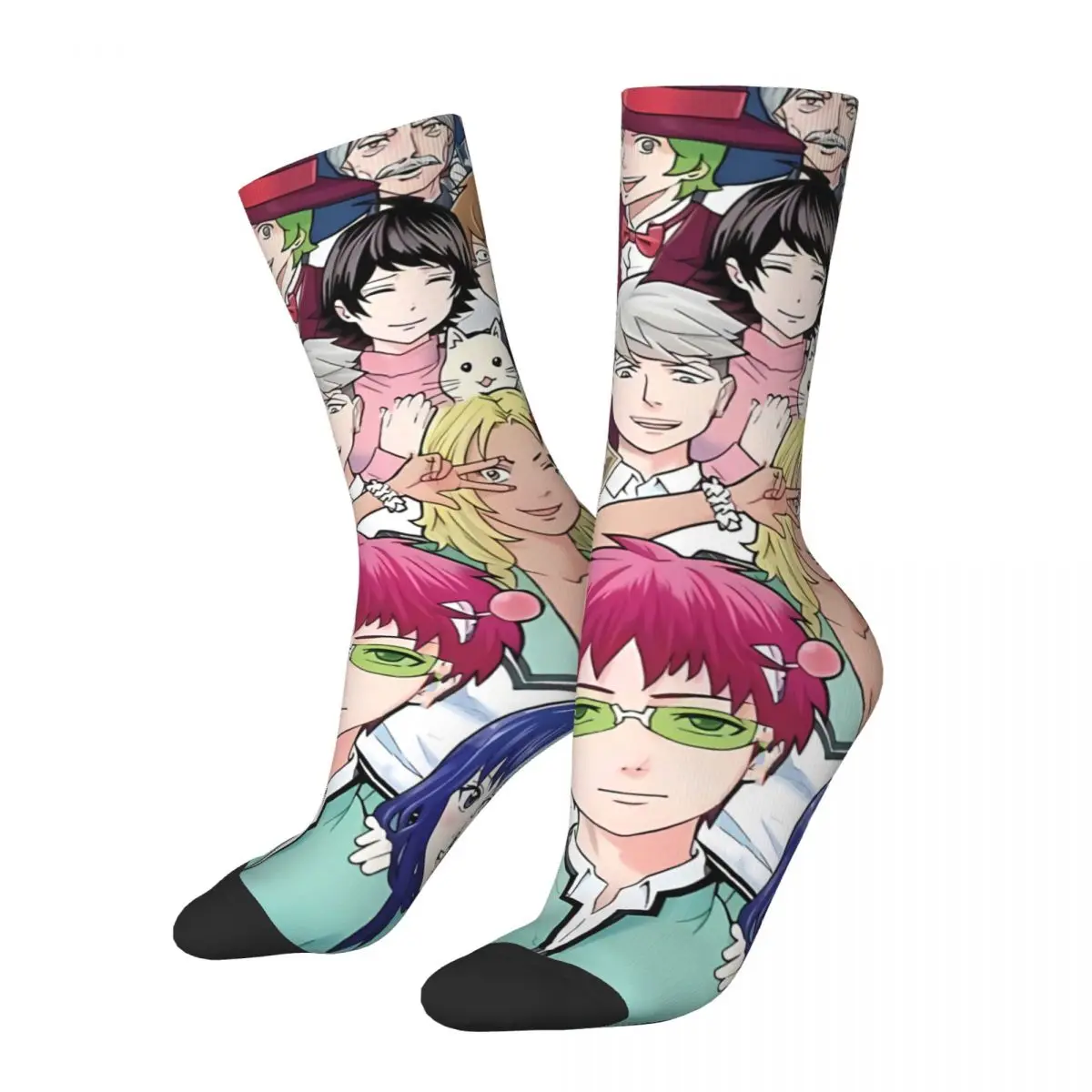 

Оригинальные носки аниме «катастрофическая жизнь Саики к», спортивные носки для мальчиков и девочек с 3D принтом, носки до середины икры