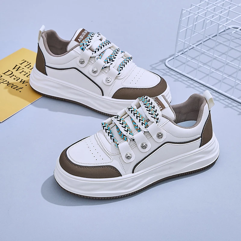 Women's autumn new outdoor casual sports shoes Women's lace-up fashion sports shoes platform shoes Zapatillas Mujer