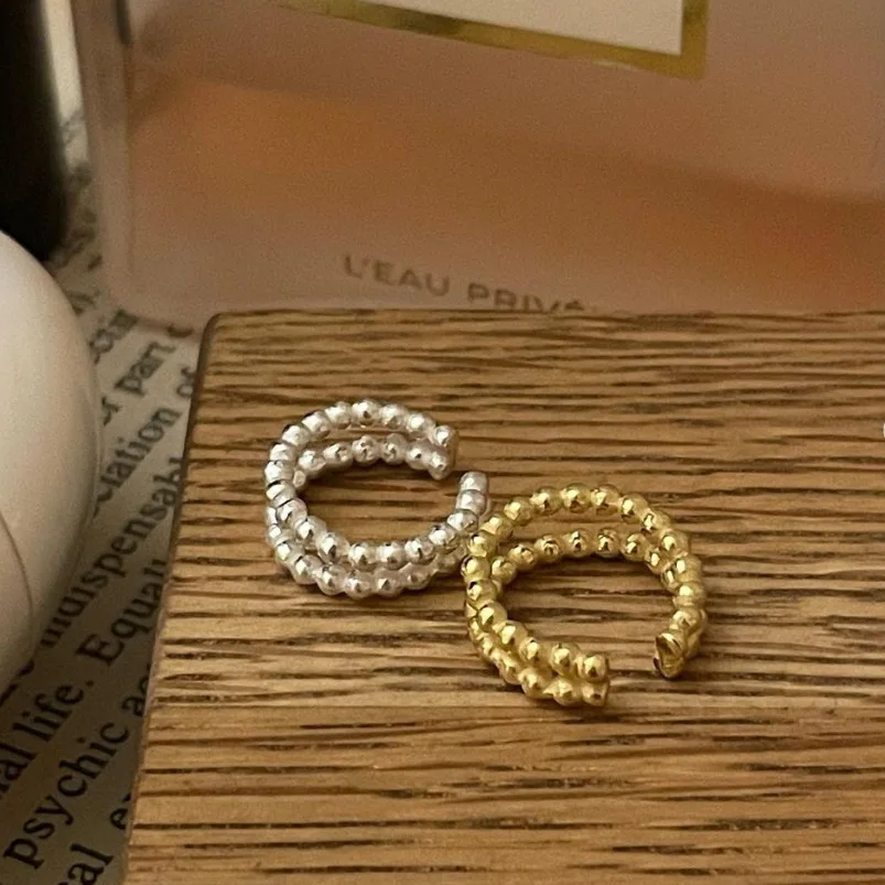 SHANICE S925 Стерлинговое Серебро, бусины, бриллианты для женщин, унисекс, минималистичный хрящевой обруч, ушные манжеты, имитация пирсинга