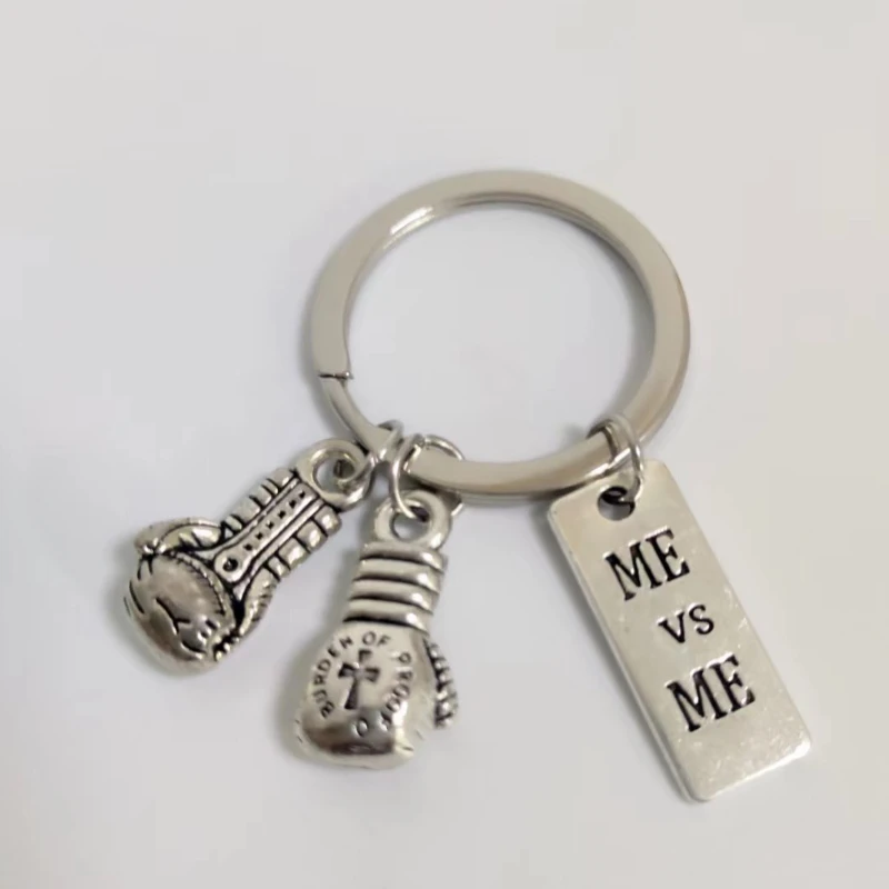 

ME VS ME Boxing Glove Lover Sport KeyChains, Keyring Women Jewelry Man Accessory Pendant Fashion Gift