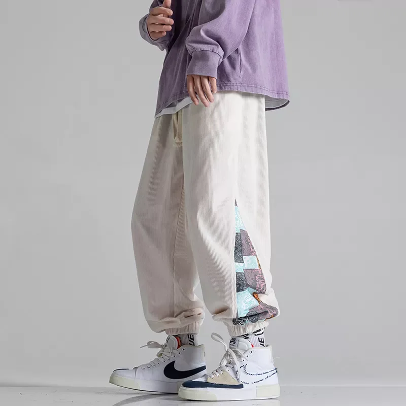 

NEW IN harem men pants 2022 spring new casual jogging pants men patchwork fashion joggers men