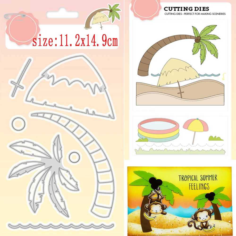 

Summer Beach Series Metal Cutting Dies 2022 New Scrapbooking Album Paper Decorative Crafts Card Embossing Templates