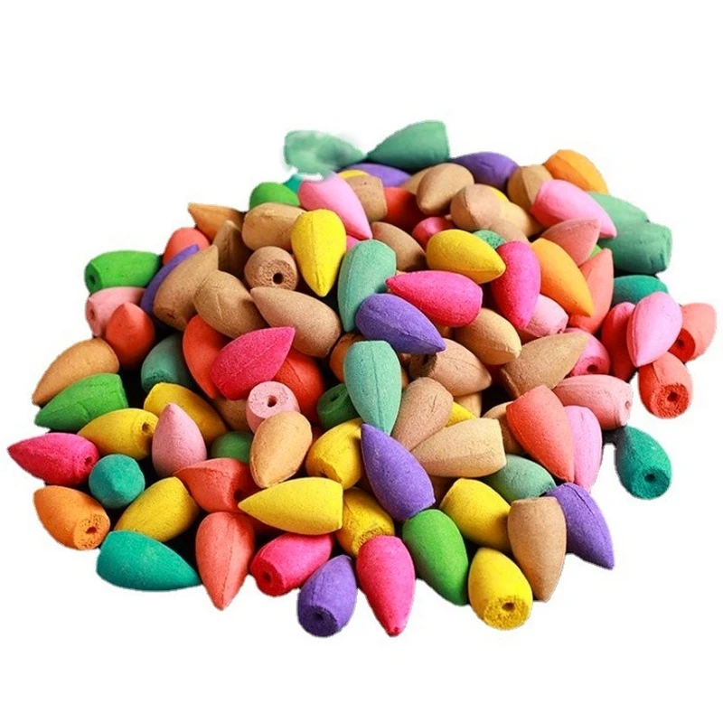 

Backflow Incense Cones 60 Pcs 25 Favors Cone Incense Forest Lemon Lavender Natural Incense for Burner