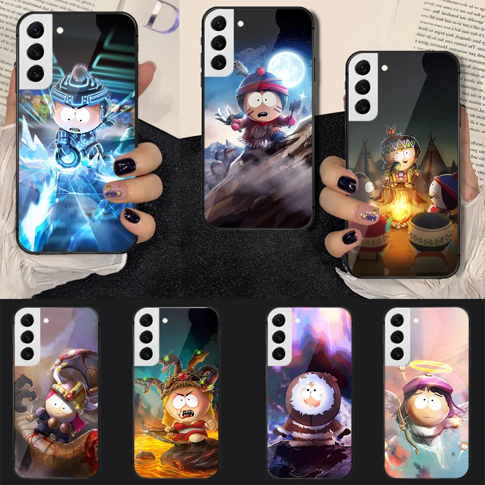 

South Cartoon Parks Tempered Glass Phone Case Cover For Samsung Galaxy A S 9 12 13 20 21 22 32 33 Fe 5G Plus Ultra