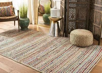rug 100 natural jute and cotton braided style runner rug living area carpet rug