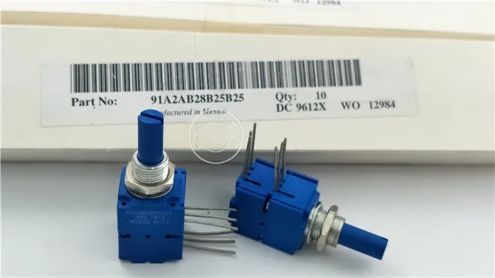 

Двойной Потенциометр Bourns 91a2ab28b25b251m, ручка длиной 22 мм