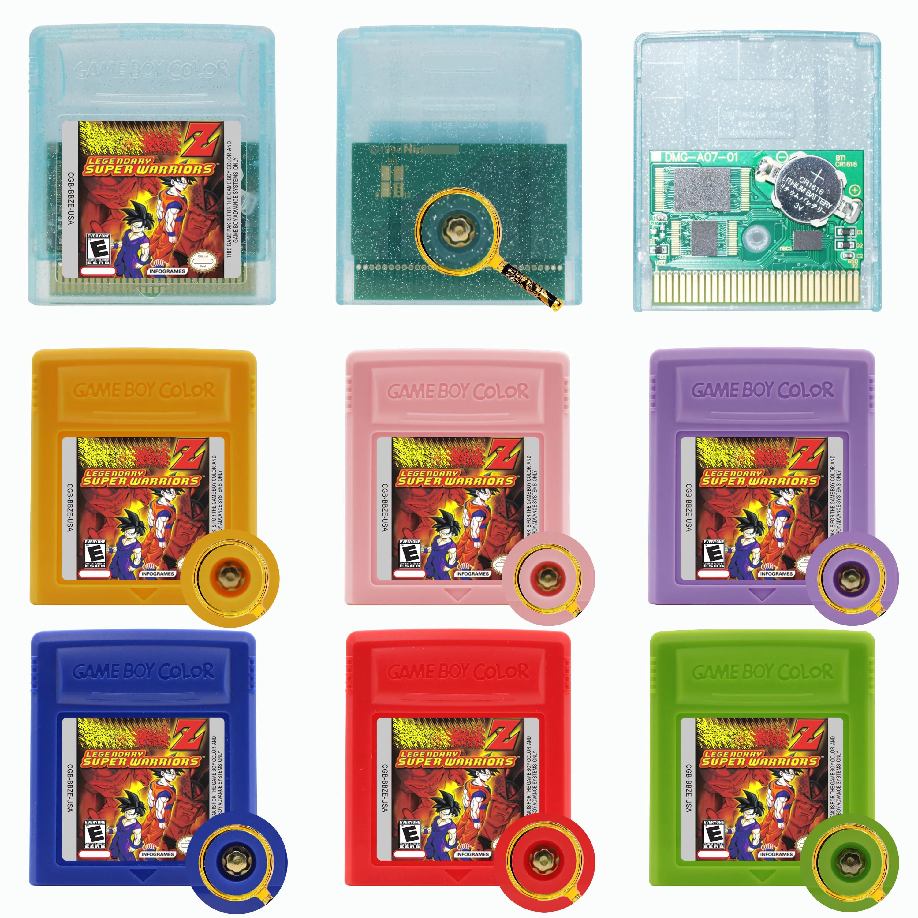

Legendary Super Warriors GBC Game Cartridge 16 Bit Video Game Console Card High Quality Hexagon screw English Language For GBC