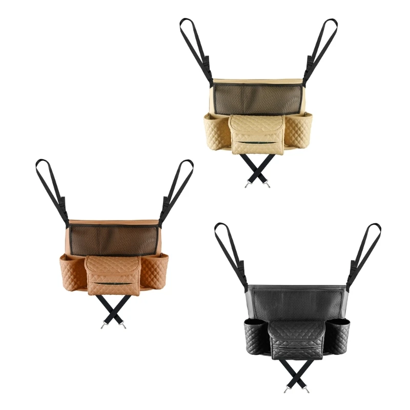 

Автомобильный внутренний держатель для хранения, автомобильный кошелек, сумочка, органайзер между сиденьями, автомобильные органайзеры-консоль, кожаный карман T3EF