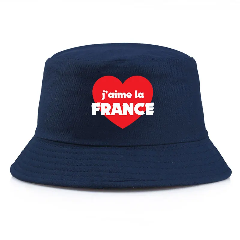 

I Love France Summer Bob Reversible Cotton Bucket Hat Man Outdoor Sports Fisherman Cap Woman Sun Protection Panama Hat Casquette